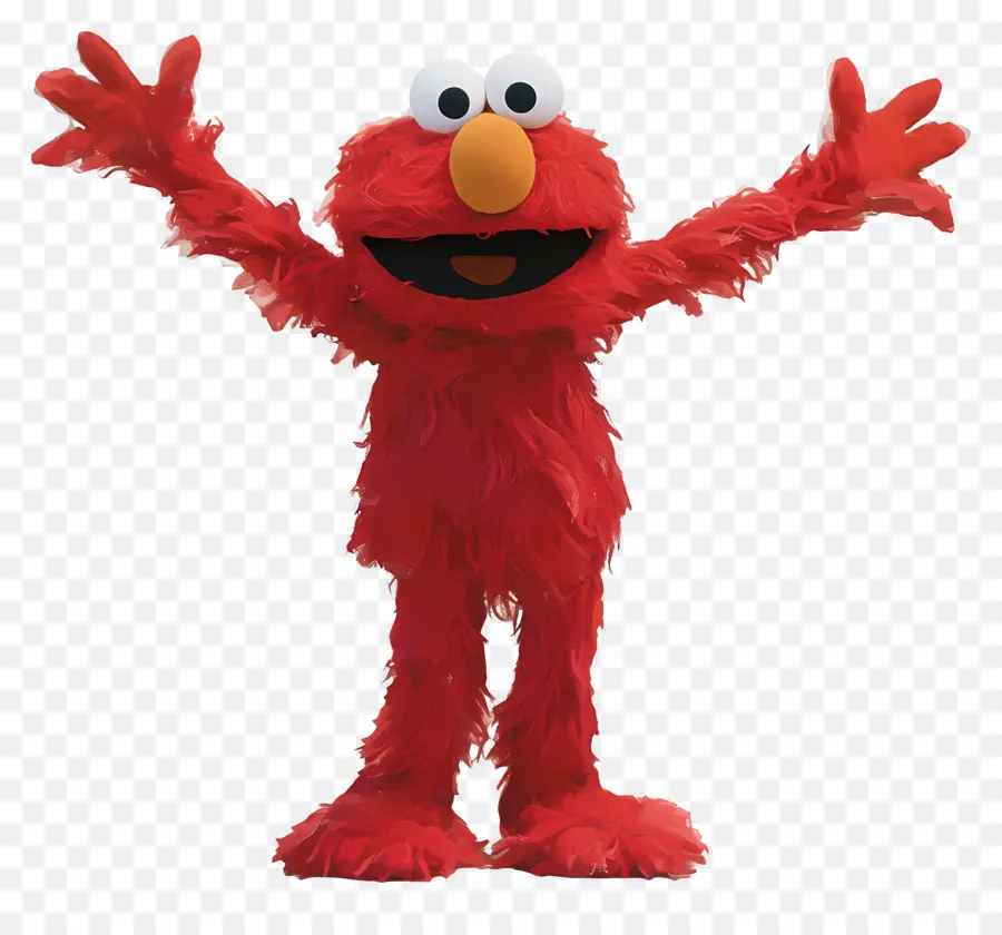 Elmo，Personaje Peludo Rojo PNG