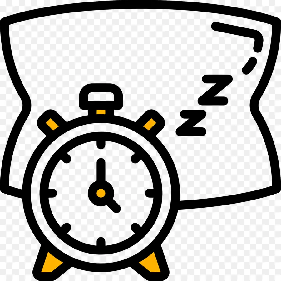 Dormir Zzz，Despertador Y Almohada PNG