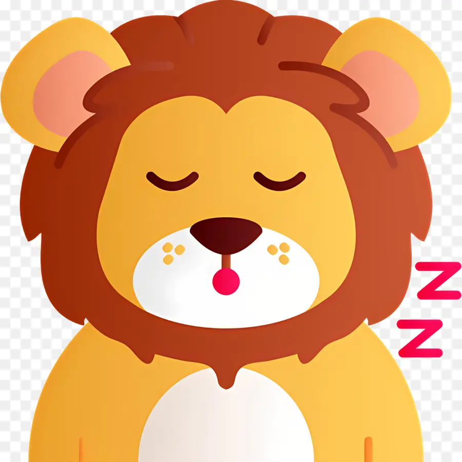 Dormir Zzz，León Dormido PNG