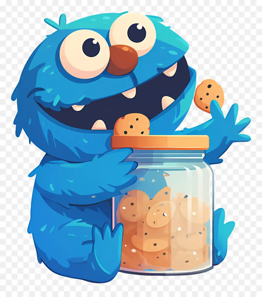 Monstruo De Las Galletas，Monstruo De Las Galletas Azul PNG