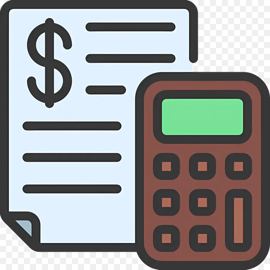 Presupuesto Y Finanzas，Documento Y Calculadora PNG