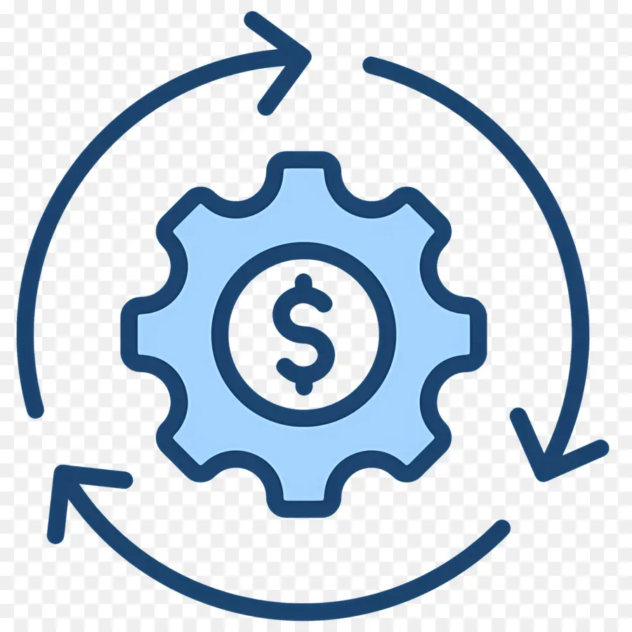 Ciclo Presupuestario，Engranaje Con Signo De Dólar PNG