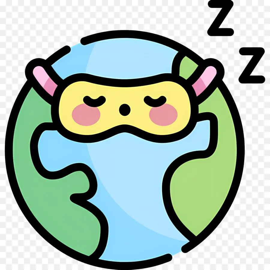 Dormir Zzz，Tierra Con Antifaz Para Dormir PNG