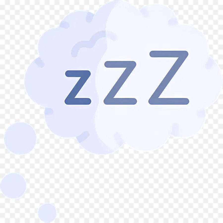 Dormir Zzz，Nube De Sueño Azul PNG