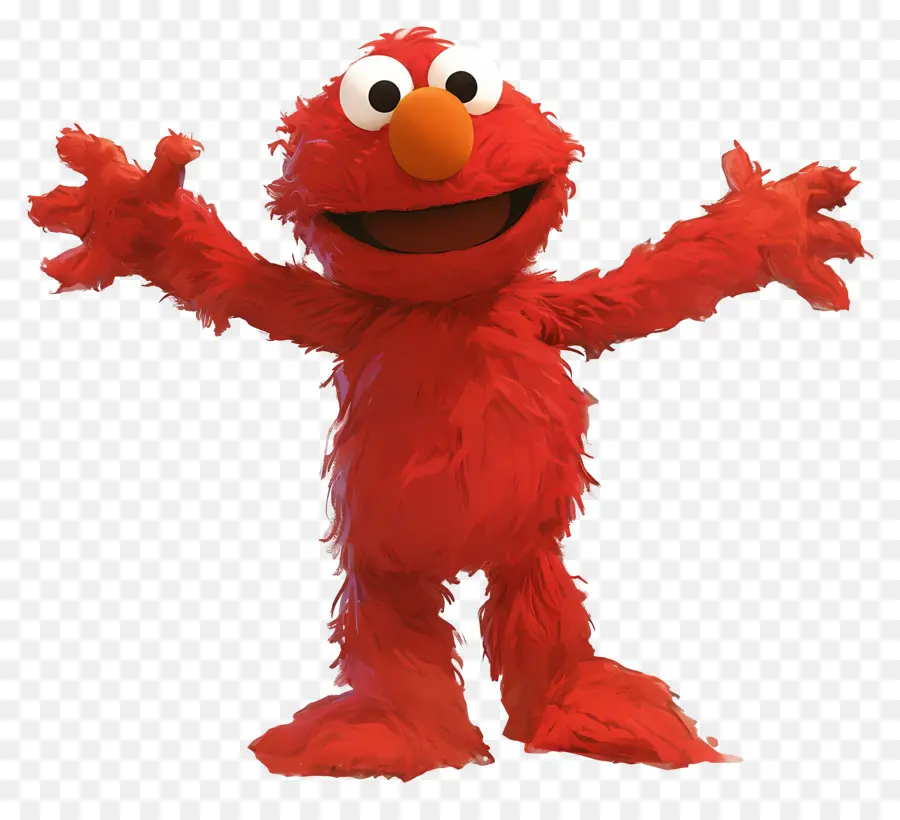 Elmo，Personaje Peludo Rojo PNG