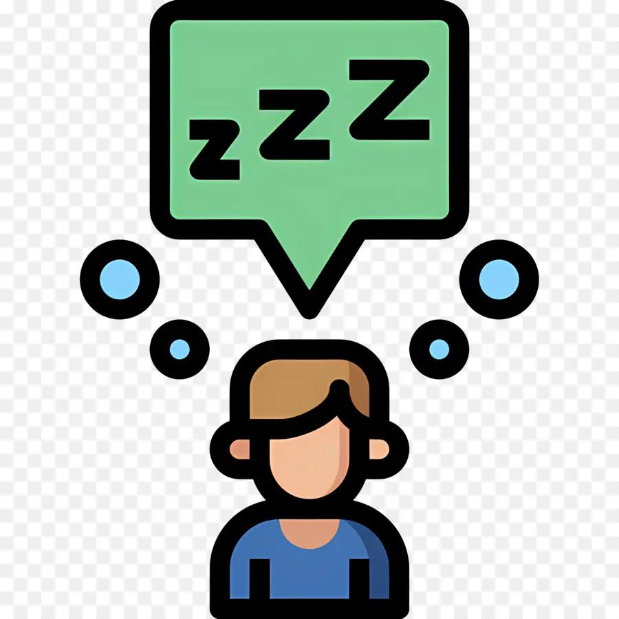 Dormir Zzz，Persona Soñolienta PNG