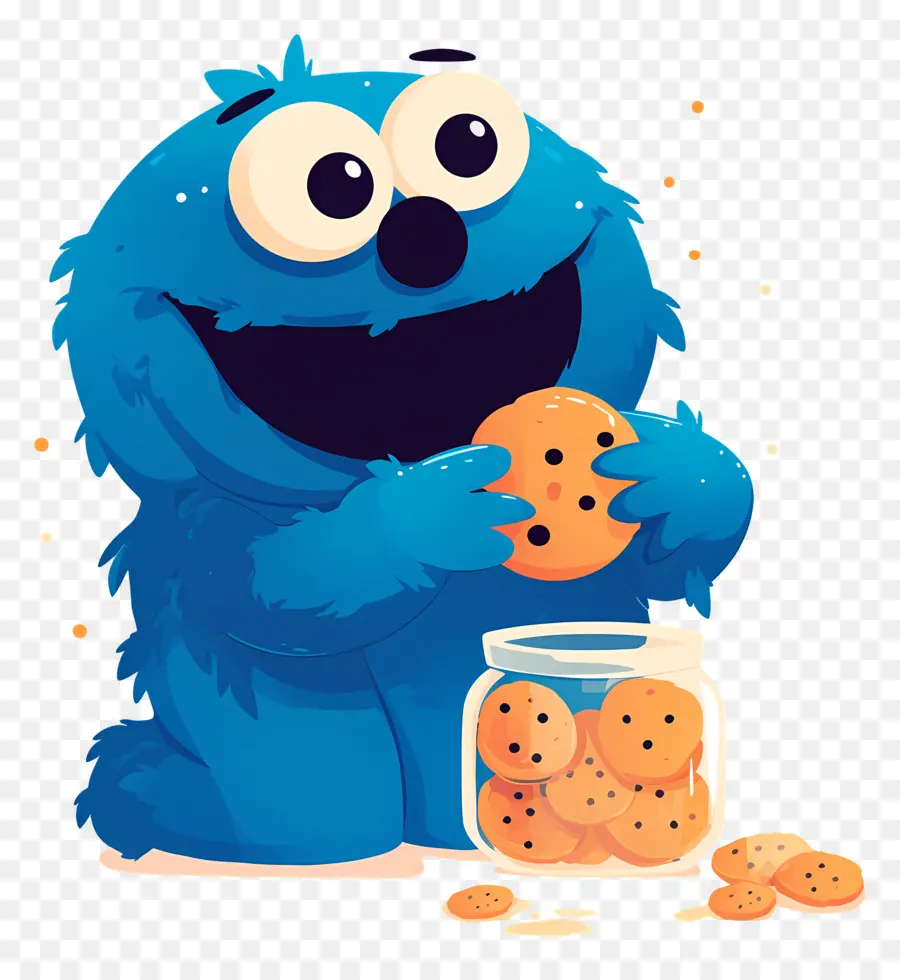 Monstruo De Las Galletas，Monstruo De Las Galletas Azul PNG