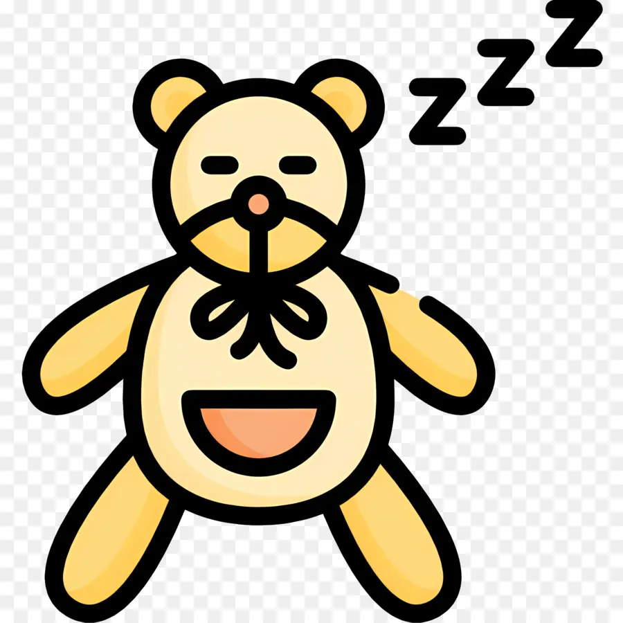 Dormir Zzz，Oso De Peluche Durmiendo PNG