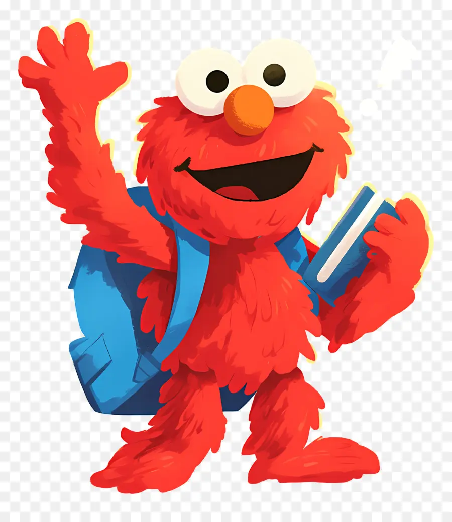 Elmo，Personaje Peludo Rojo PNG