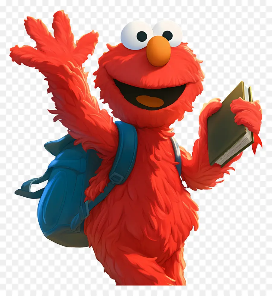 Elmo，Personaje Peludo Rojo PNG