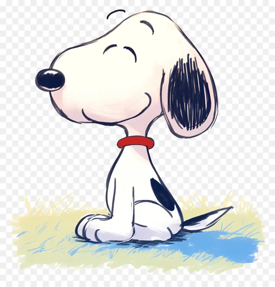 Snoopy，Perro De Dibujos Animados Sentado PNG