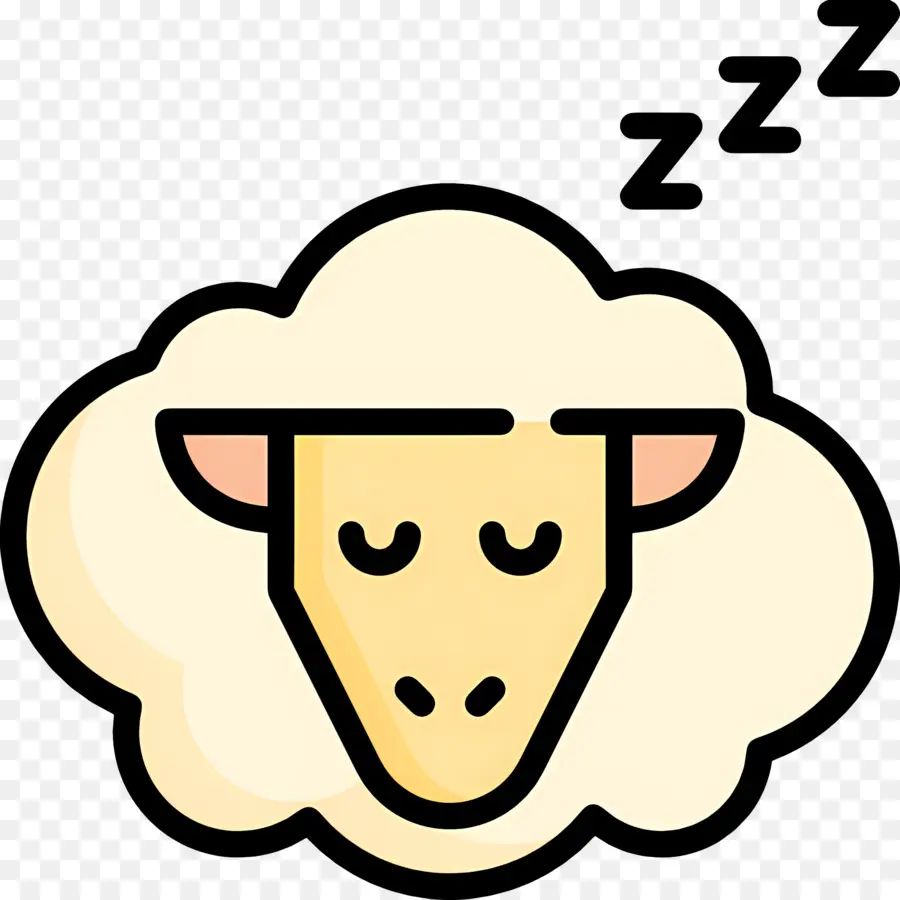 Dormir Zzz，Oveja Dormida PNG