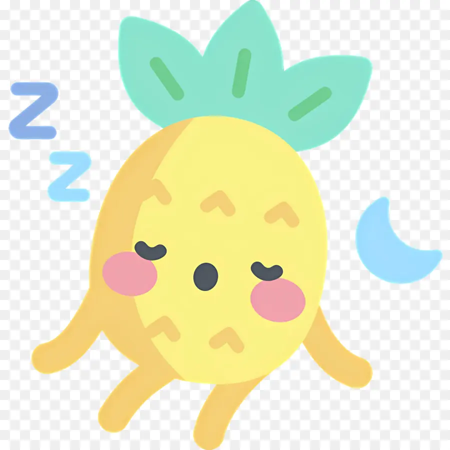 Dormir Zzz，Piña Dormida PNG