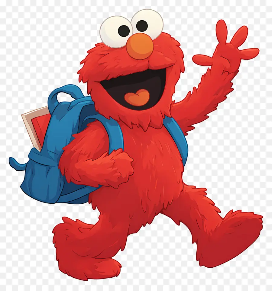 Elmo，Personaje Peludo Rojo PNG