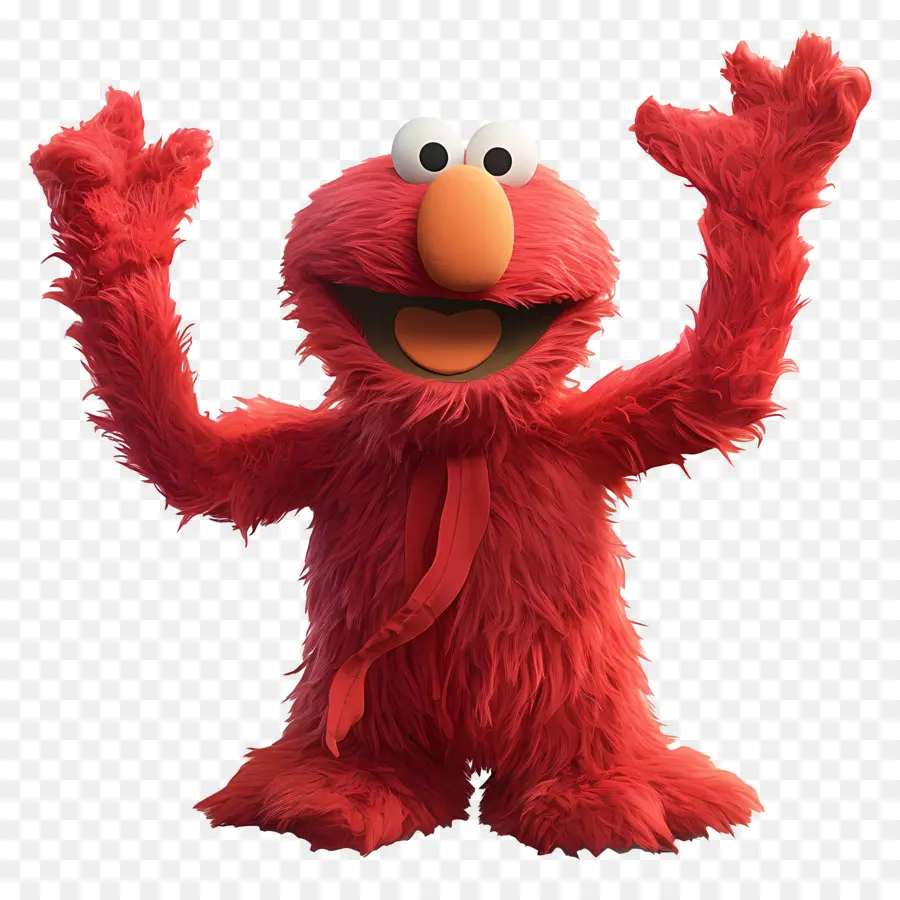 Elmo，Personaje Peludo Rojo PNG