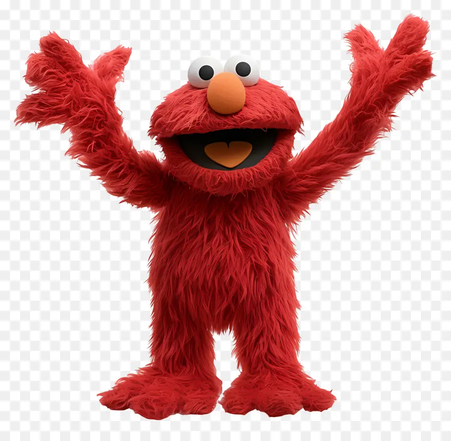 Elmo，Personaje Peludo Rojo PNG