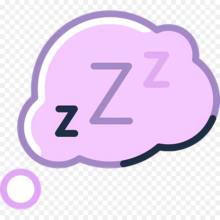 Dormir Zzz，Nube De Sueño Púrpura PNG