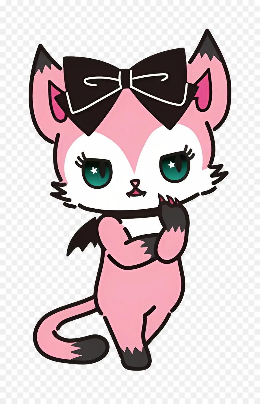 Beatcats，Gato Rosa Con Lazo PNG