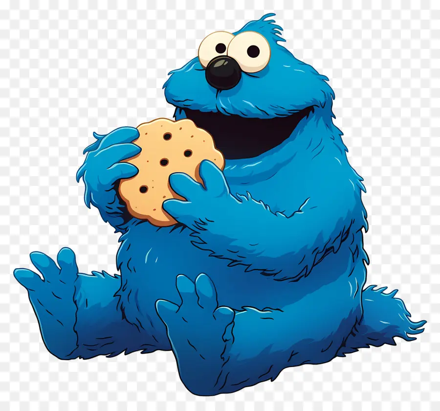 Monstruo De Las Galletas，Personaje Peludo Azul PNG