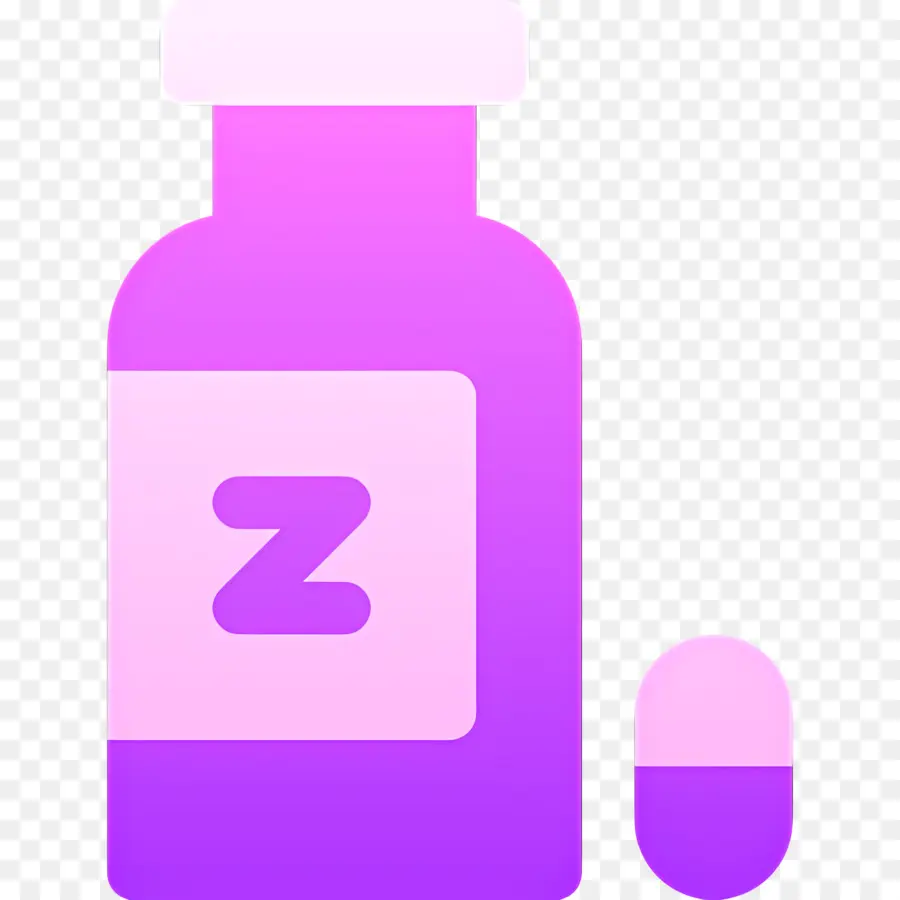 Dormir Zzz，Botella De Medicina Morada PNG