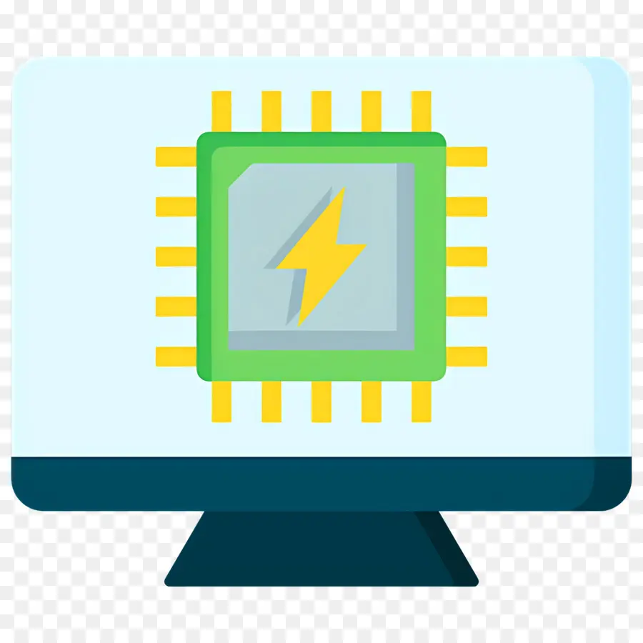 Inteligencia Artificial，Monitor Con Chip PNG