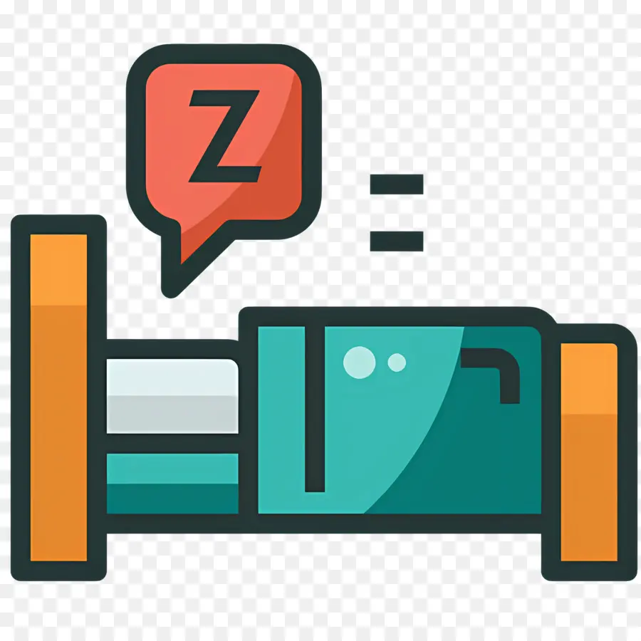 Dormir Zzz，Cama Con Símbolo Z PNG