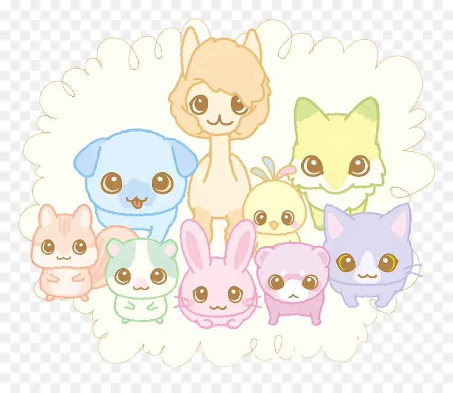 Bosanimal，Grupo De Animales De Dibujos Animados PNG