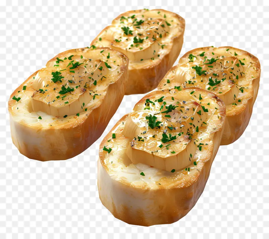 Pan De Ajo，Rebanadas De Pan Con Ajo PNG