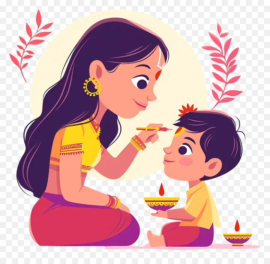 Bhai Dooj，Madre E Hijo PNG