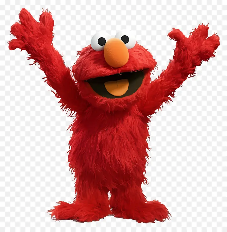 Elmo，Personaje Peludo Rojo PNG