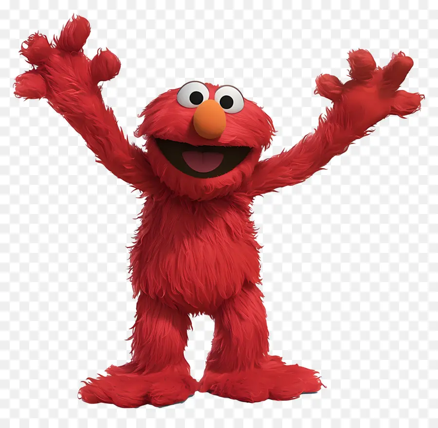 Elmo，Personaje Peludo Rojo PNG