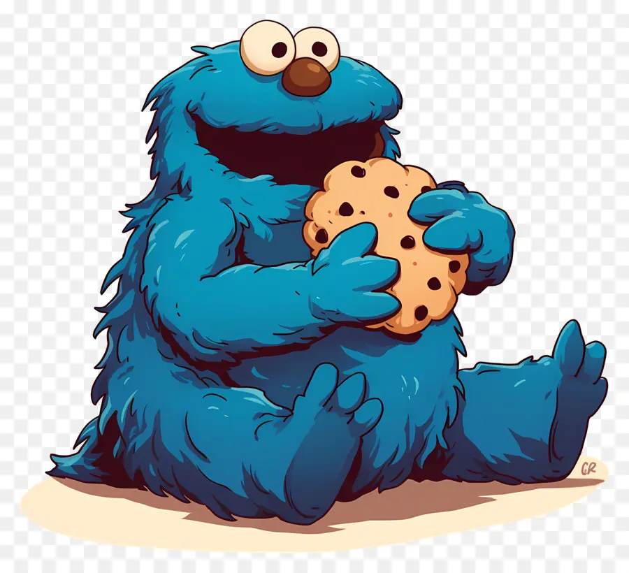 Monstruo De Las Galletas，Personaje Peludo Azul PNG