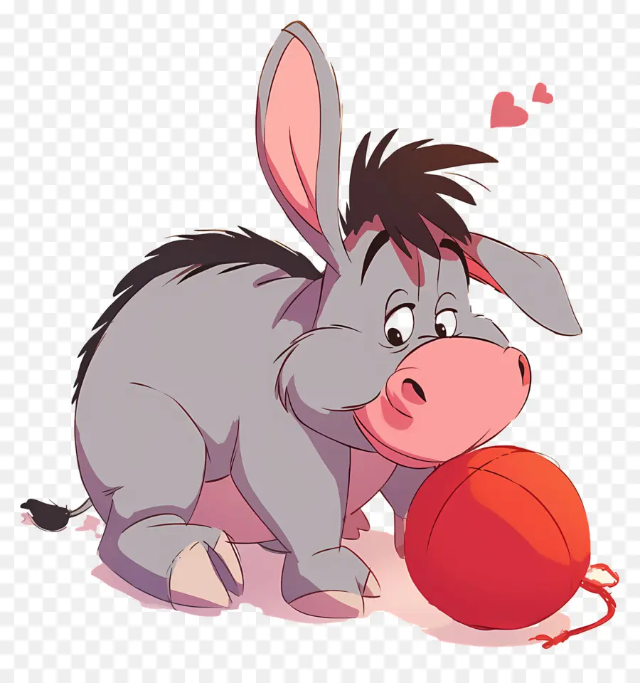 Eeyore，Burro Con Pelota PNG