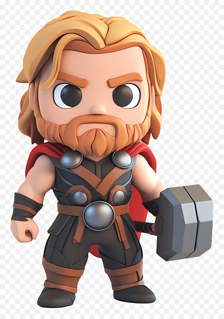 Thor，Guerrero Rubio Con Martillo PNG