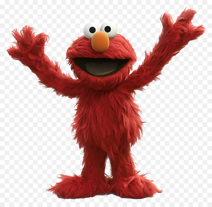 Elmo，Personaje Peludo Rojo PNG