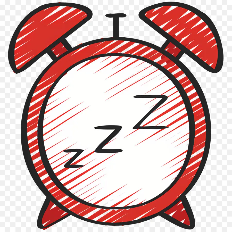 Dormir Zzz，Despertador Rojo PNG