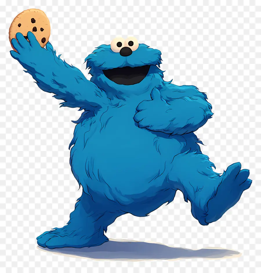 Monstruo De Las Galletas，Personaje Peludo Azul PNG