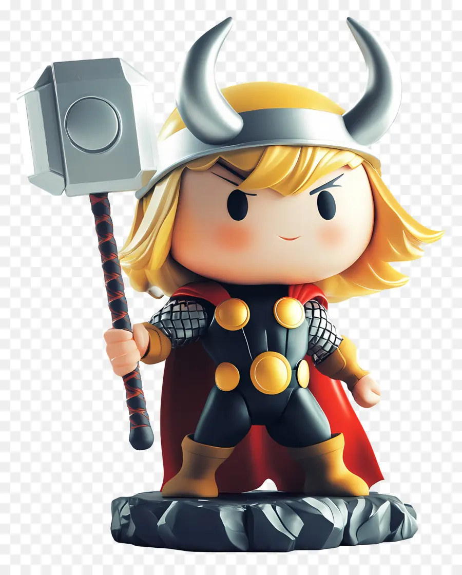 Thor，Guerrera Con Martillo PNG