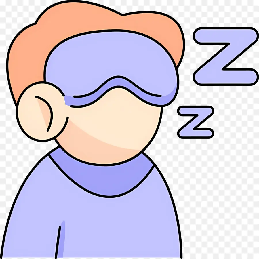 Dormir Zzz，Persona Durmiendo Con Máscara PNG