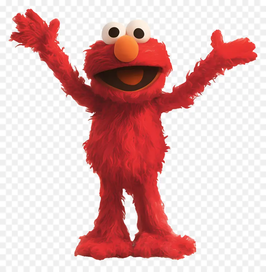 Elmo，Personaje Peludo Rojo PNG