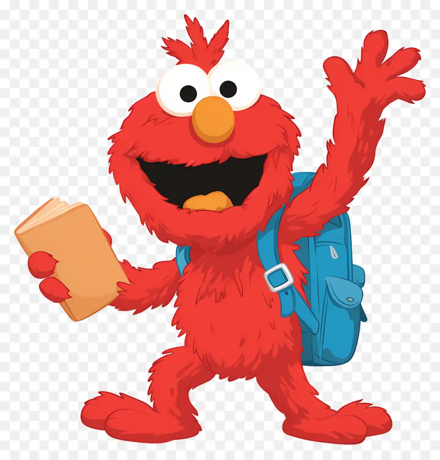 Elmo，Personaje Peludo Rojo PNG