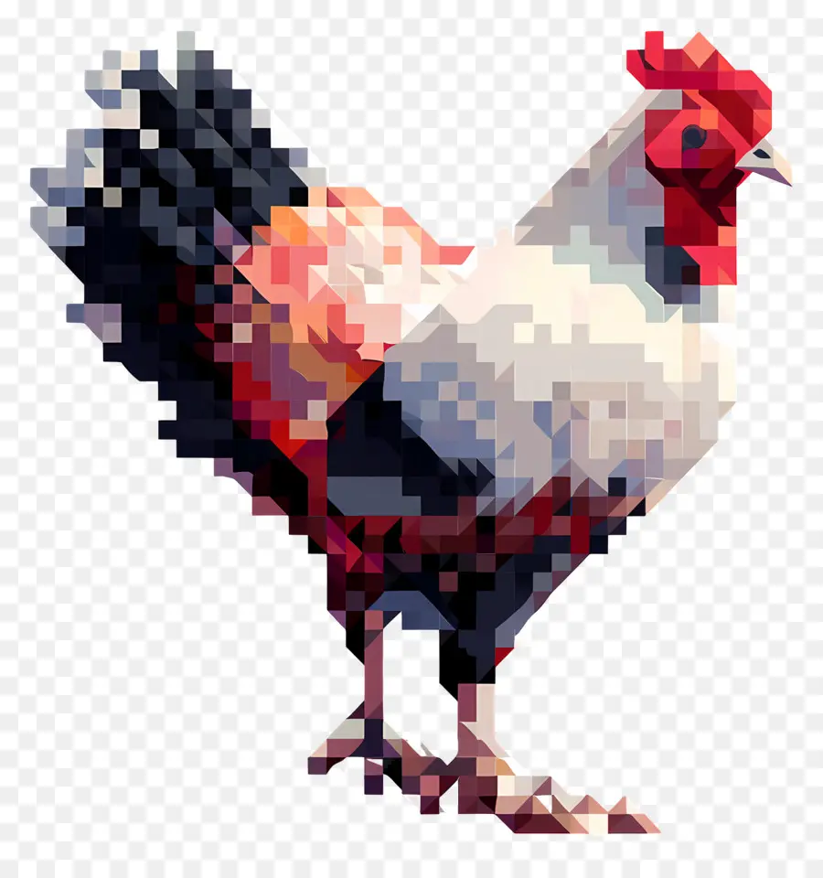 Pavo De Acción De Gracias De Píxeles，Gallo Pixelado PNG