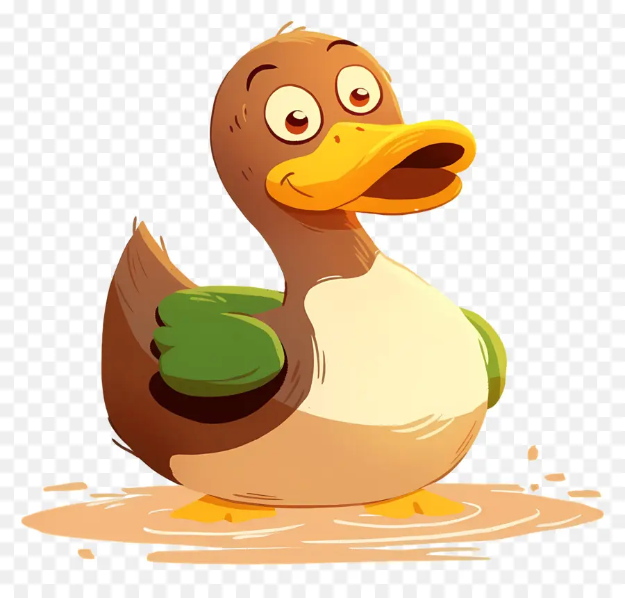 Dibujos Animados De Pato，Pato En Agua PNG