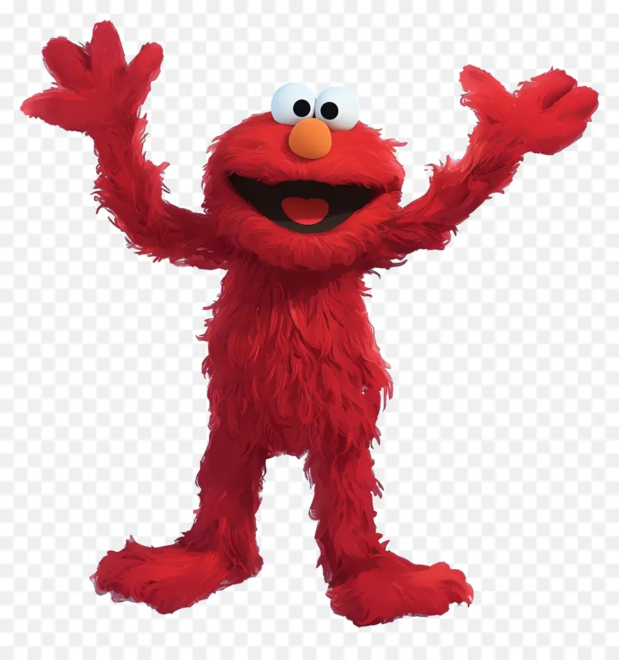 Elmo，Personaje Peludo Rojo PNG