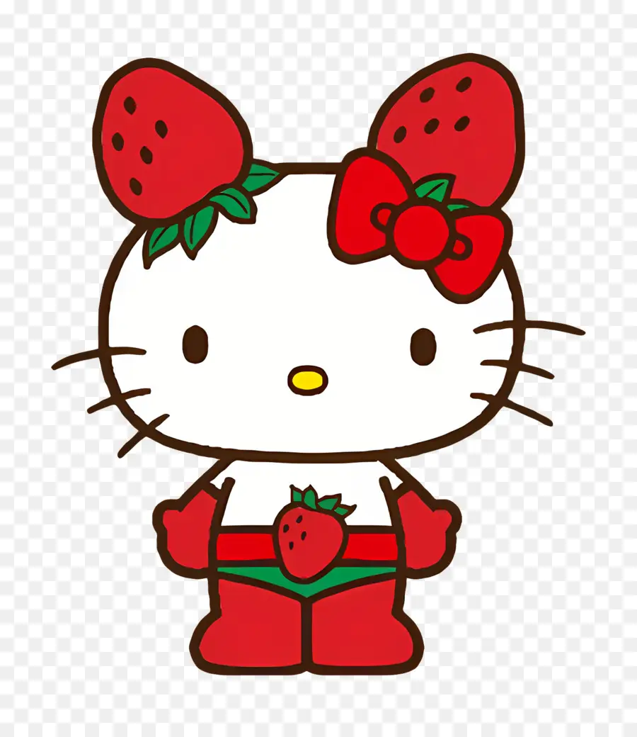 Ichigoman，Hello Kitty Con Fresas PNG