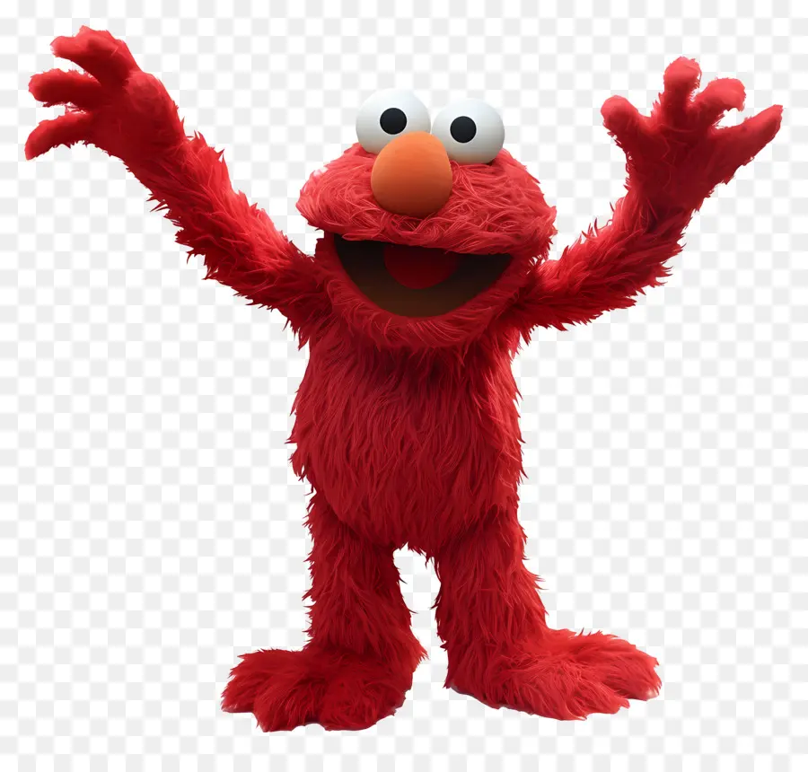 Elmo，Personaje Peludo Rojo PNG