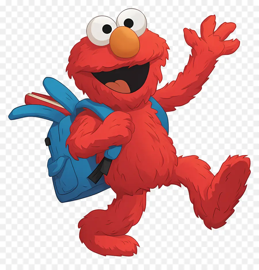 Elmo，Personaje Peludo Rojo PNG