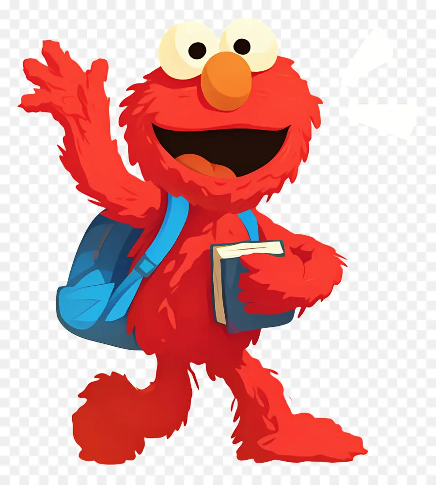 Elmo，Personaje Peludo Rojo PNG