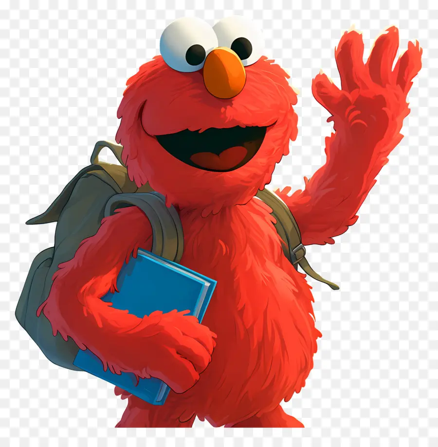 Elmo，Personaje Peludo Rojo PNG