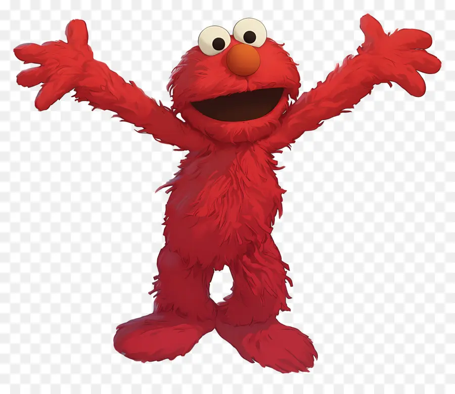 Elmo，Personaje Peludo Rojo PNG